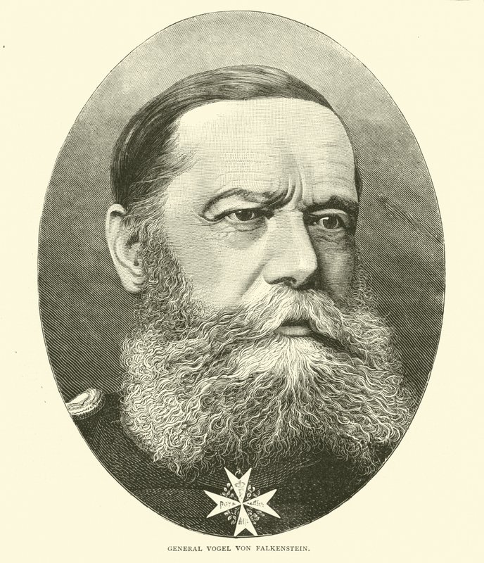Generaal Vogel Von Falkenstein, september 1870 door English School