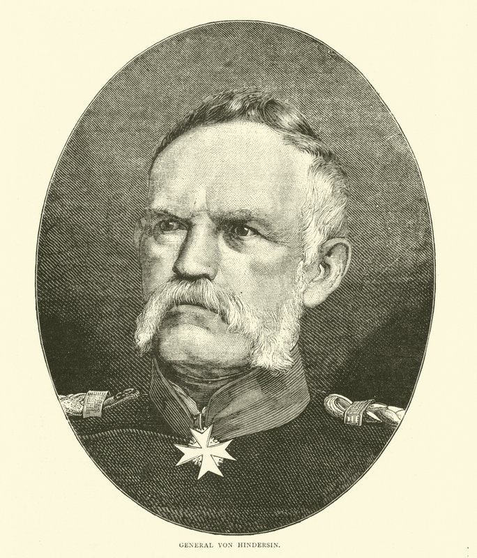 Generaal Von Hindersin, oktober 1870 door English School