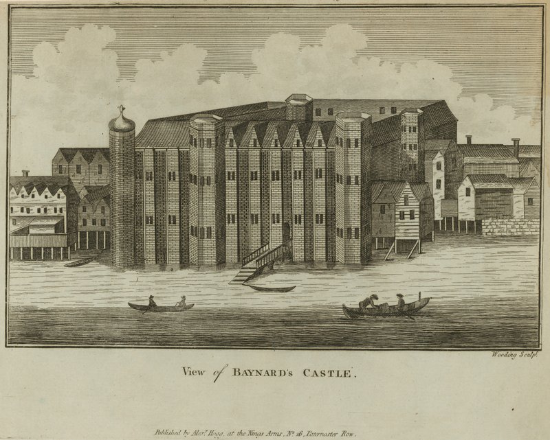 Algemeen beeld van Baynards Castle door English School