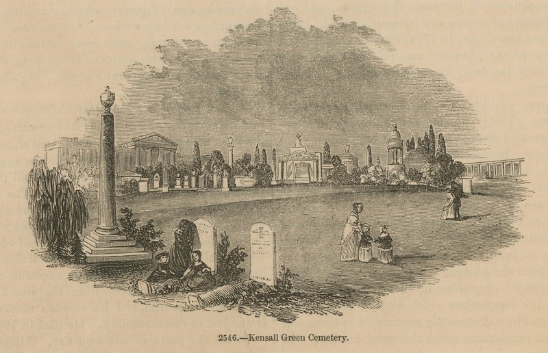 Algemeen overzicht van Kensal Green Cemetery door English School