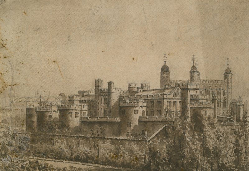 Algemeen uitzicht op de Tower of London door English School
