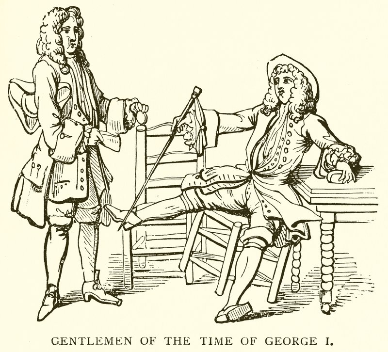 Heren uit de tijd van George I door English School