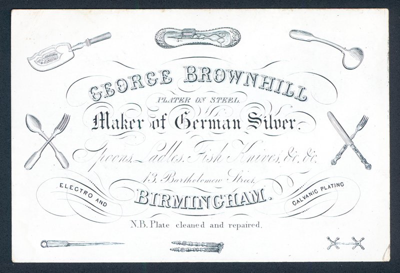 George Brownhill, fabrikant van Duits zilver door English School