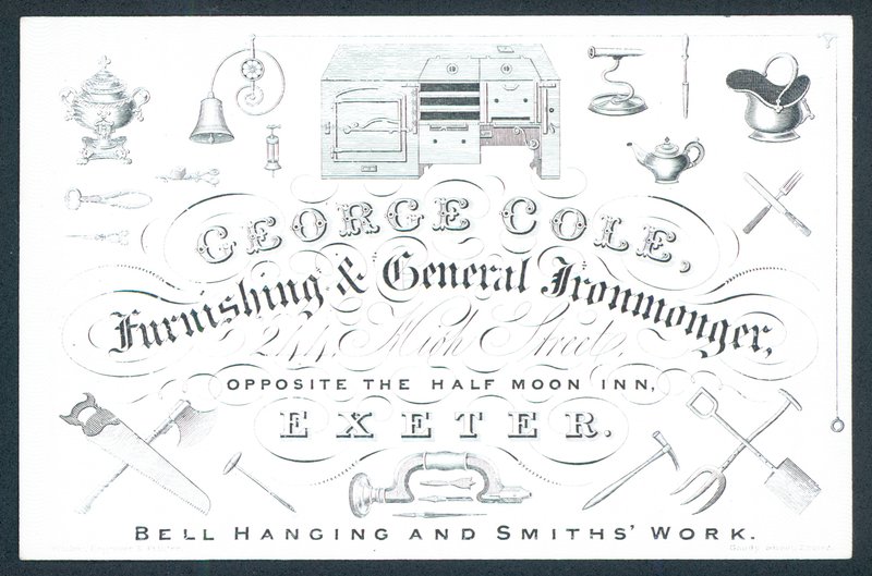 George Cole, leverancier van huishoudelijke en algemene ijzerwaren door English School