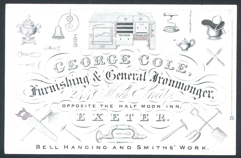 George Cole, leverancier van huishoudelijke en algemene ijzerwaren door English School