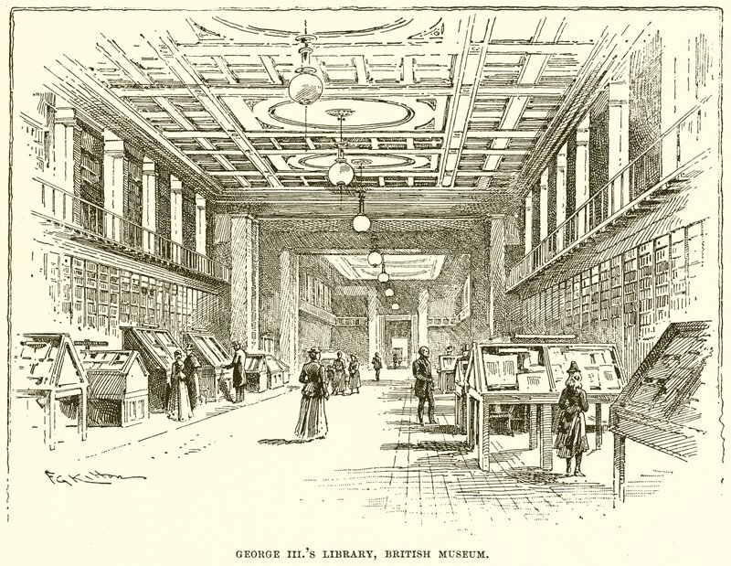 Bibliotheek van George III, British Museum door English School