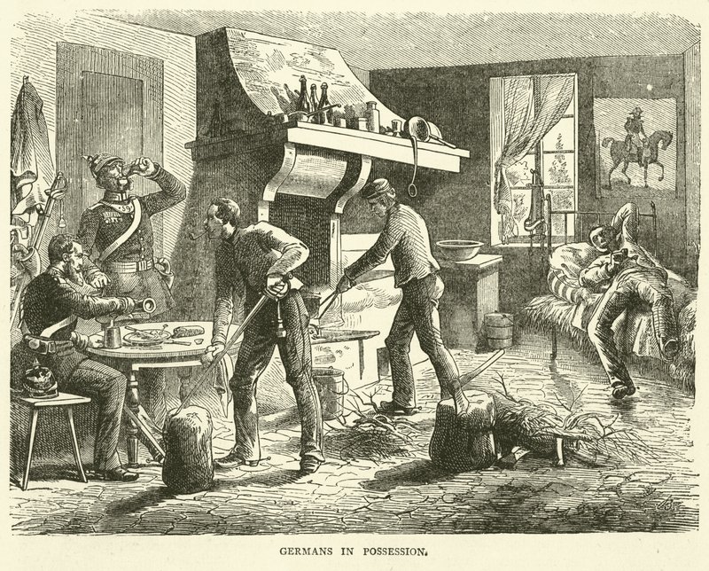 Duitsers in bezit, september 1870 door English School