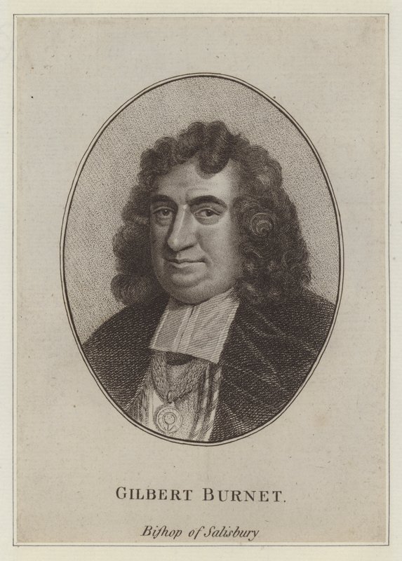 Gilbert Burnet, bisschop van Salisbury, schrijver en historicus (gravure) door English School