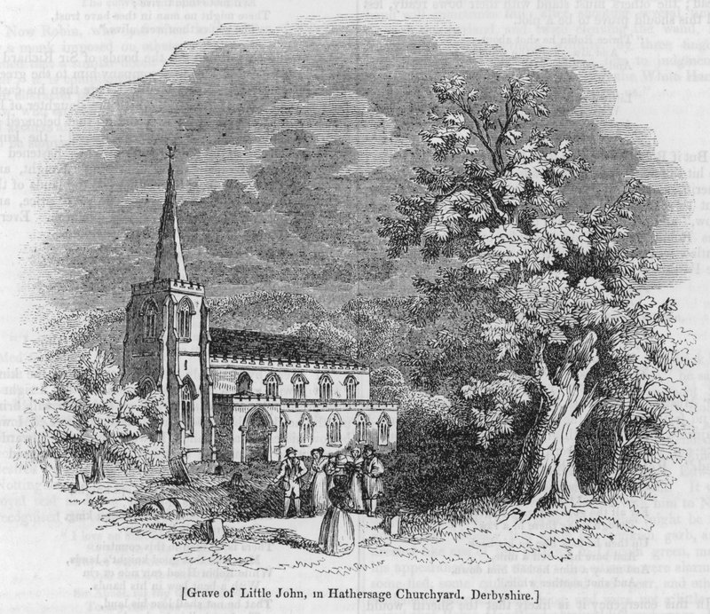 Graf van Kleine John, in Hathersage Kerkhof, Derbyshire door English School