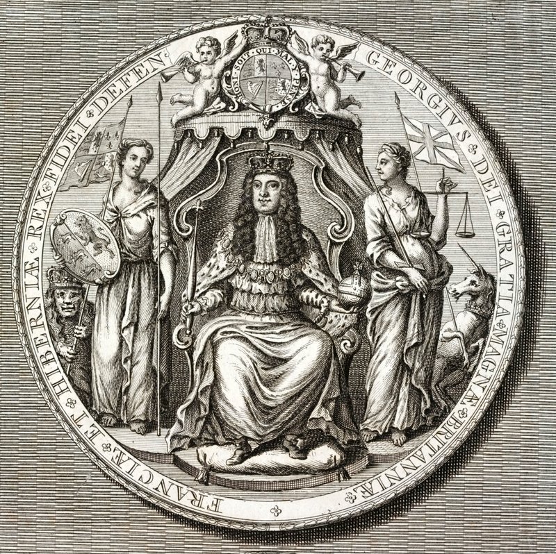 Grote Zegel van Koning George I door English School