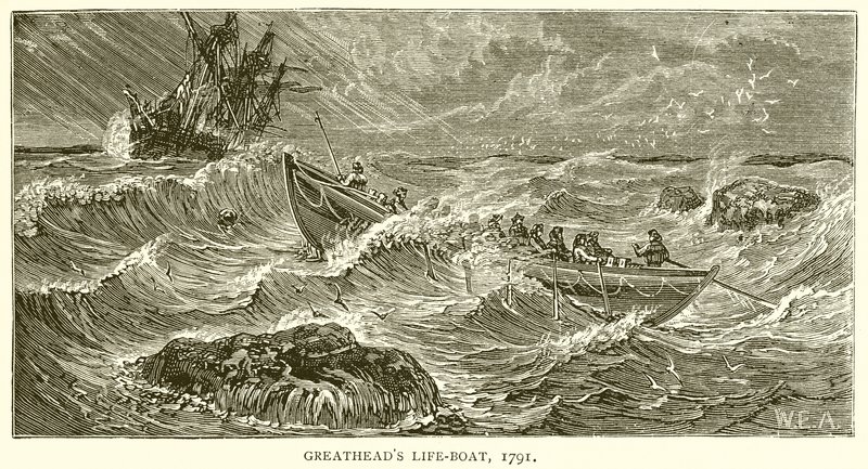 Greatheads Reddingsboot, 1791 door English School