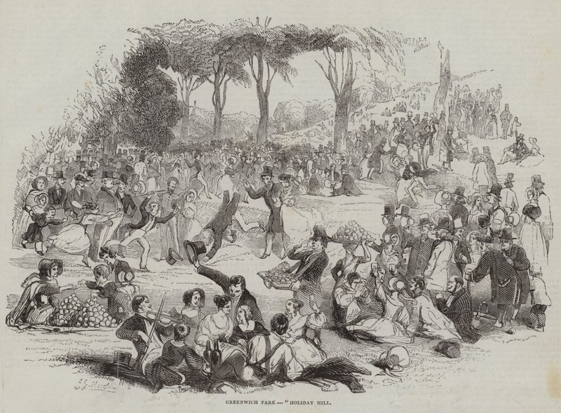 Greenwich Park, Holiday Hill (gravure) door English School