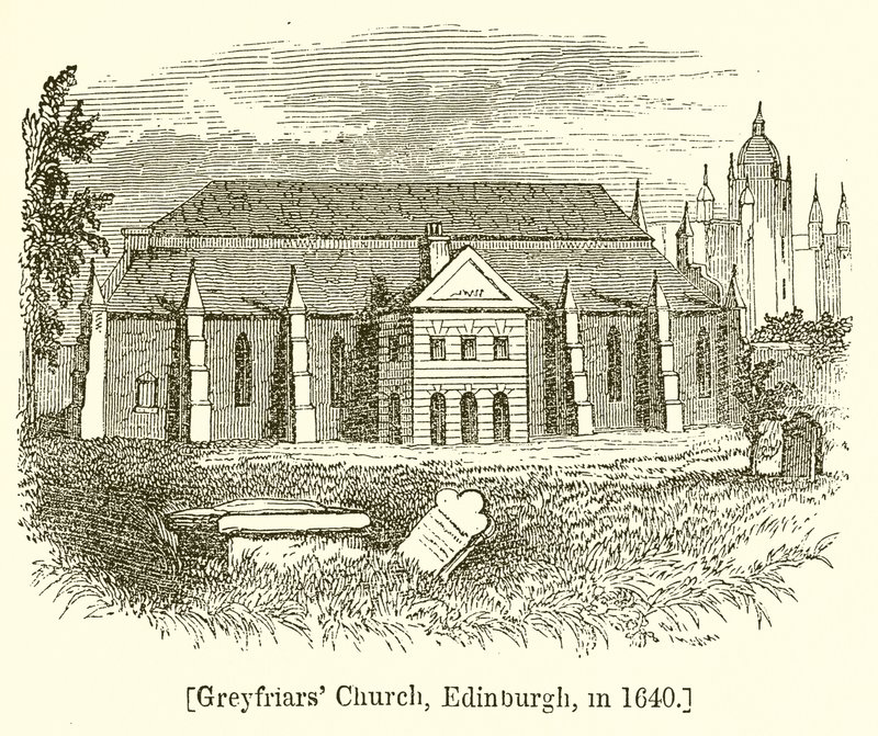 Greyfriars Church, Edinburgh, in 1640 door English School