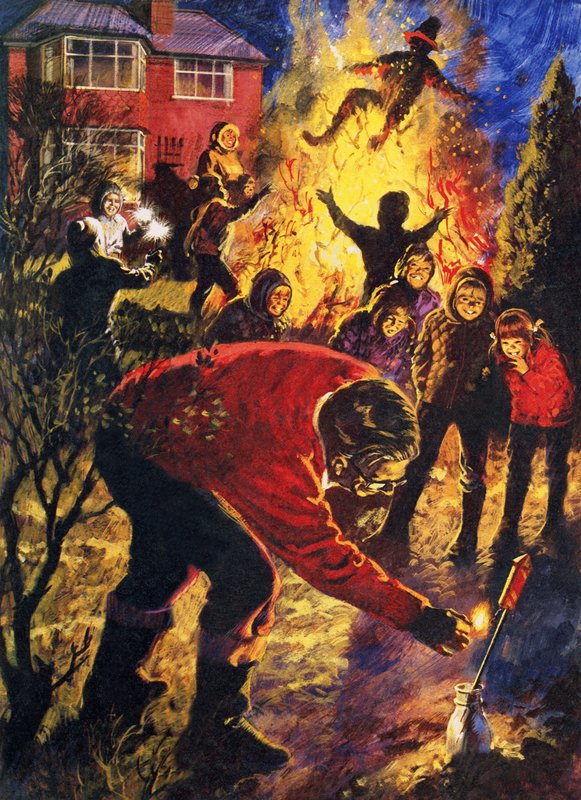 Guy Fawkes Nacht door English School