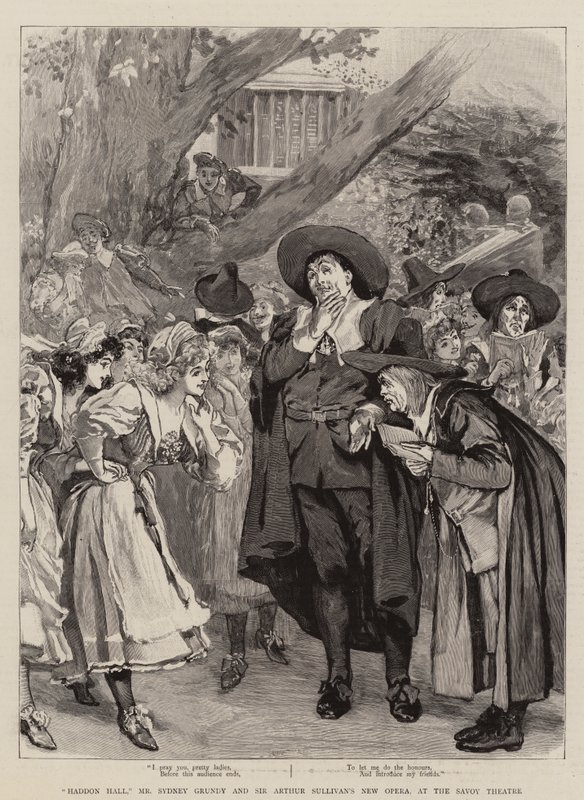 "Haddon Hall," de Nieuwe Opera van de Heer Sydney Grundy en Sir Arthur Sullivan, in het Savoy Theatre door English School
