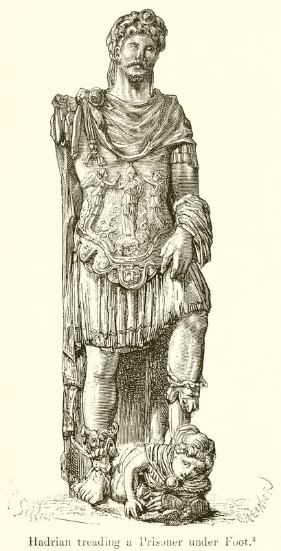 Hadrianus die een gevangene vertrapt door English School