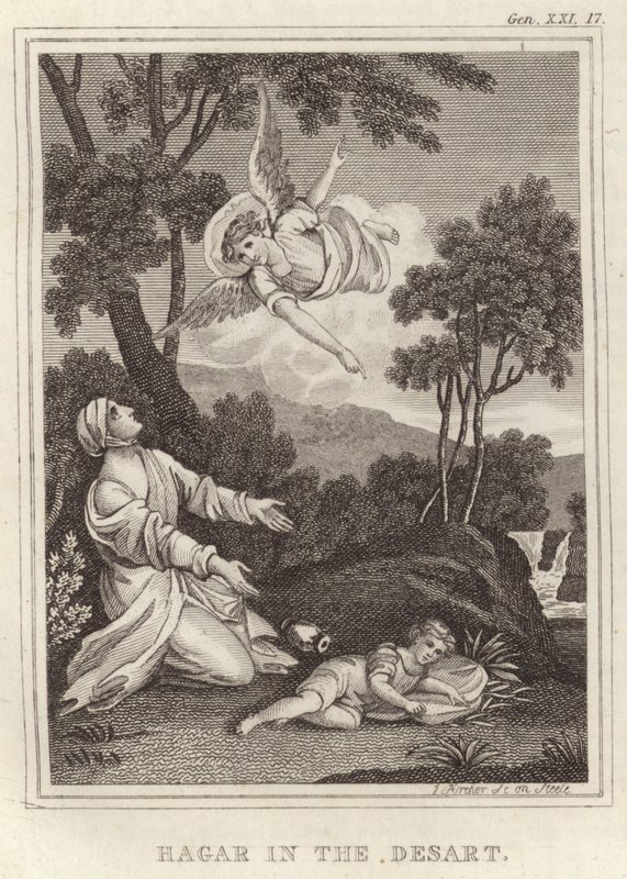 Hagar in de Woestijn door English School