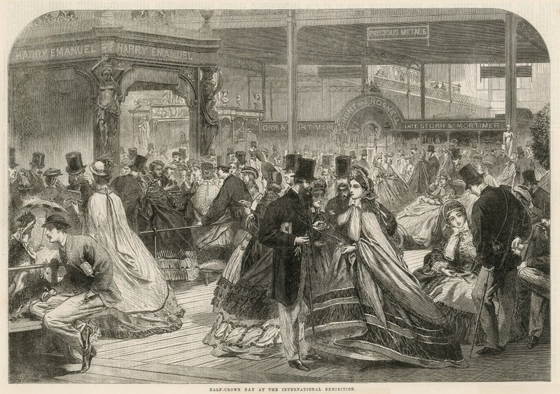 Halve kroon dag op de Internationale Tentoonstelling 1862 door English School
