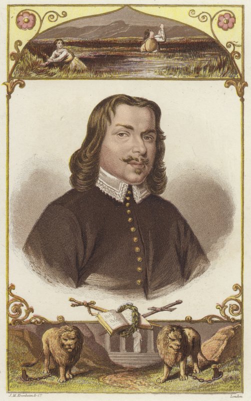 Halflang portret van een man in 18e-eeuwse kleding door English School