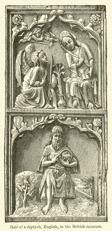De helft van een diptiek, Engels, in het British Museum door English School