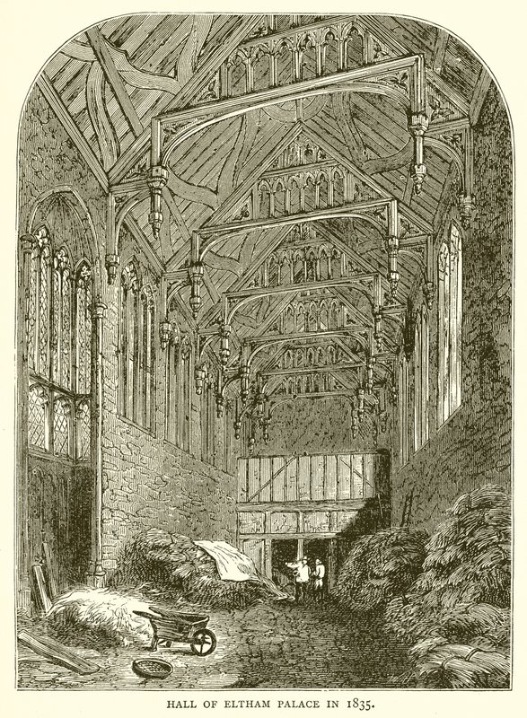 Hal van Eltham Paleis in 1835 door English School