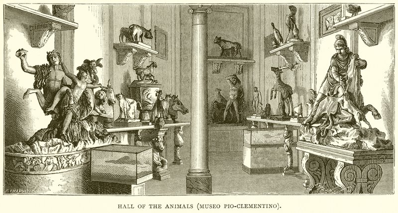 Hal van de Dieren (Museo Pio-Clementino) door English School
