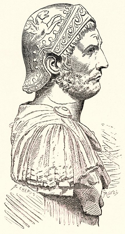 Hannibal, illustratie uit Geschiedenis van Rome door Victor Duruy, gepubliceerd 1884 door English School