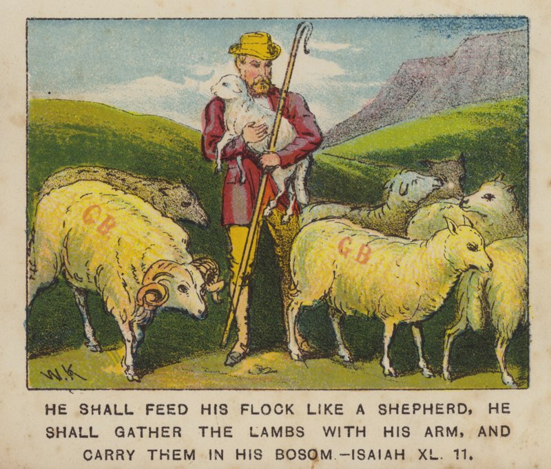 Hij zal zijn kudde weiden als een herder, hij zal de lammeren met zijn arm verzamelen, en ze dragen... door English School