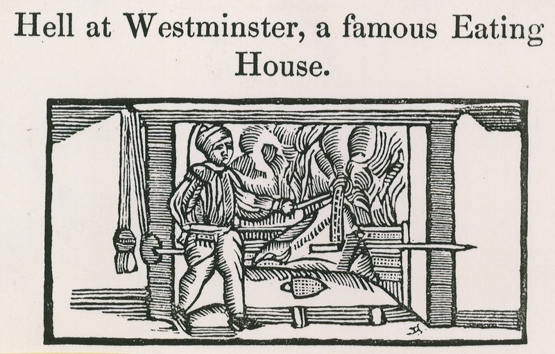 Hell at Westminster, een beroemd eethuis door English School