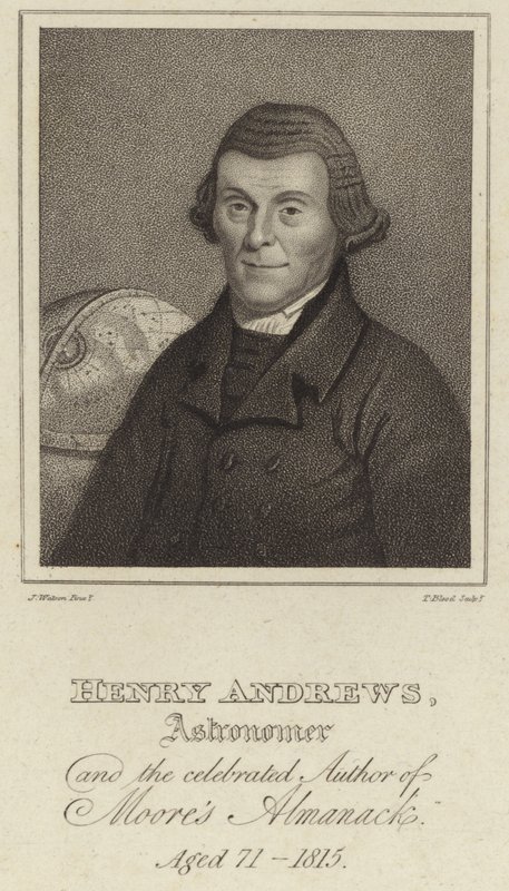 Henry Andrews, Astronoom en de beroemde auteur van Moores Almanack (1744-1820) door English School