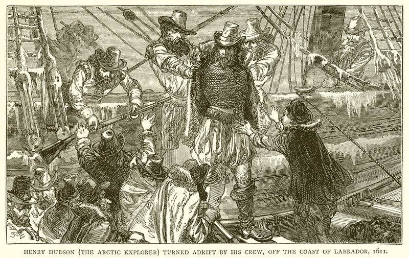 Henry Hudson (de Arctische Ontdekkingsreiziger) door zijn Bemanning in de steek gelaten, voor de Kust van Labrador, 1611 door English School
