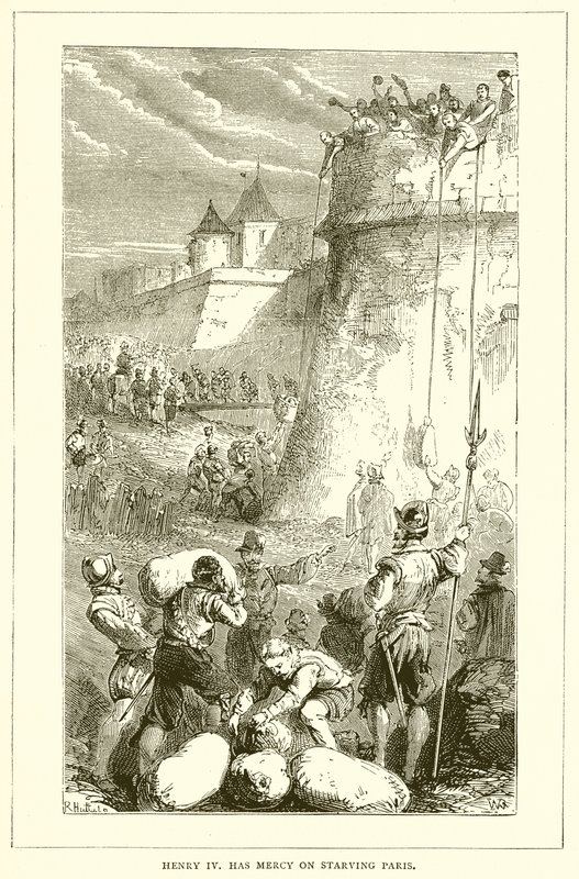 Hendrik IV heeft medelijden met het uitgehongerde Parijs door English School