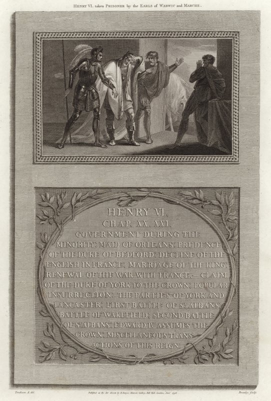 Hendrik VI gevangen genomen door de Graven van Warwick en Marche door English School