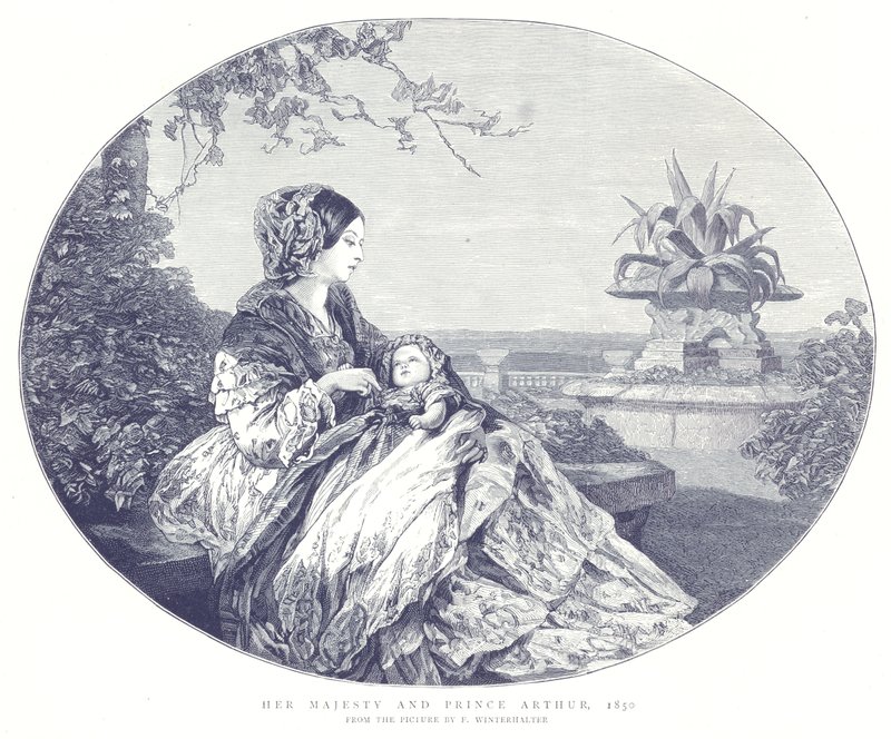 Hare Majesteit en Prins Arthur, 1850 door English School