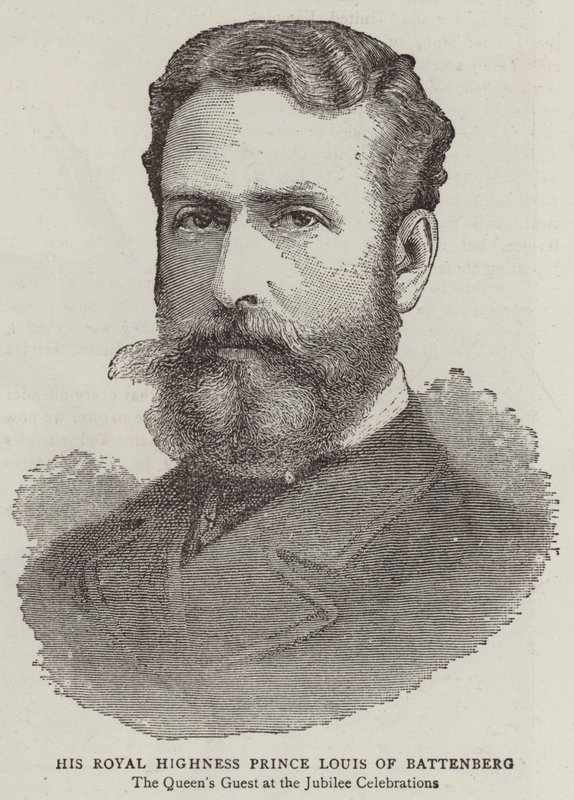 Zijne Koninklijke Hoogheid Prins Louis van Battenberg (gravure) door English School