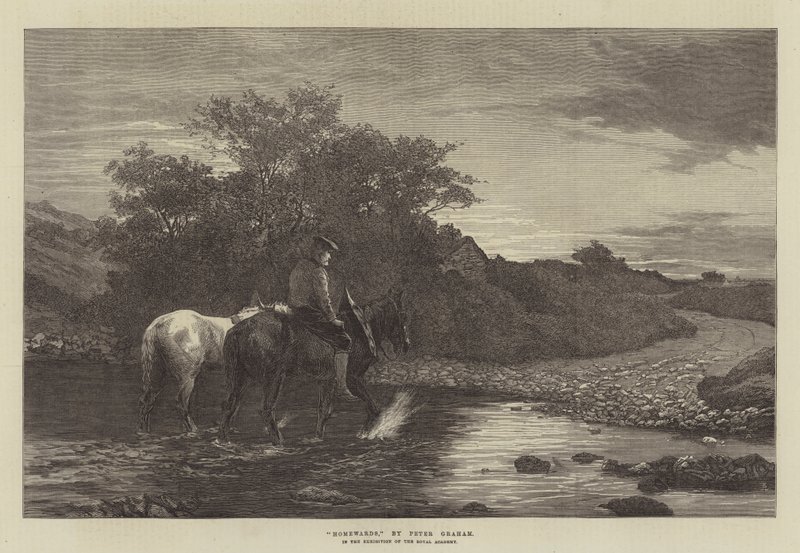 "Homewards," in de tentoonstelling van de Royal Academy door English School