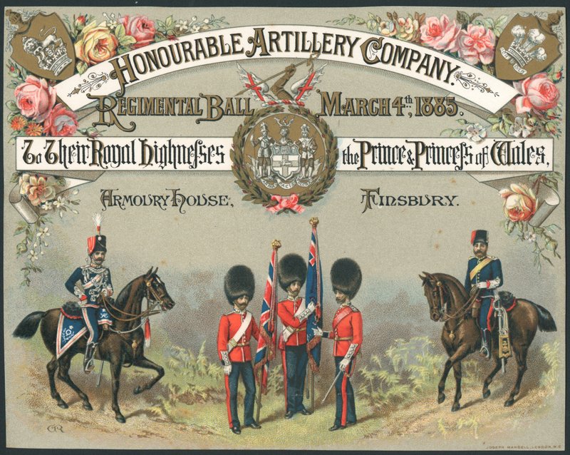 Honourable Artillery Company, Regimentsbal, 4 maart 1885 door English School