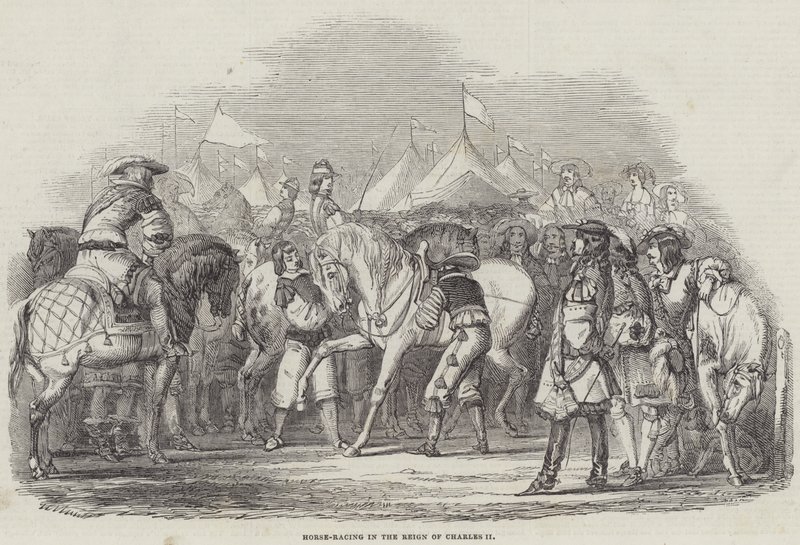 Paardenrennen in het Tijdperk van Karel II door English School