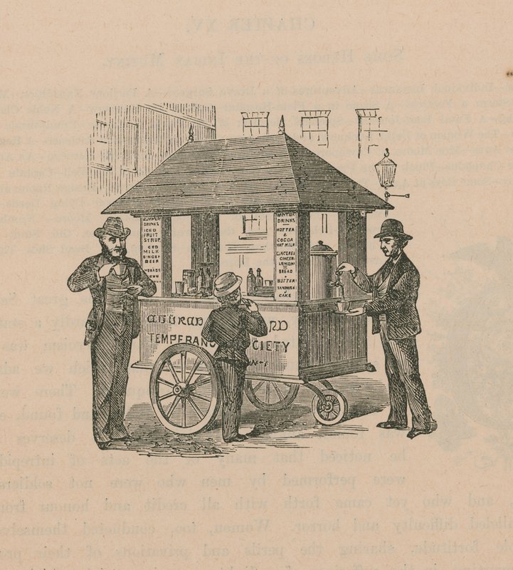 Warme dranken geleverd door de Temperance Society door English School