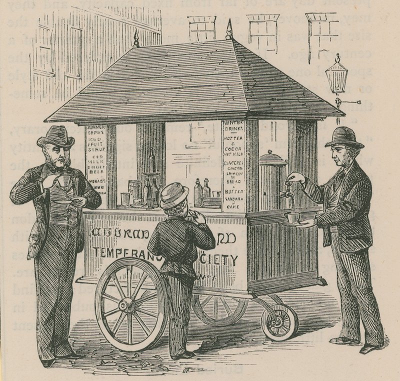 Warme dranken geleverd door de Temperance Society door English School