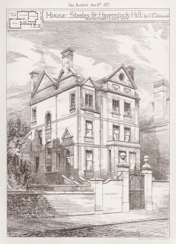Huis, Steeles Road, Haverstock Hill, voor C E Johnson door English School