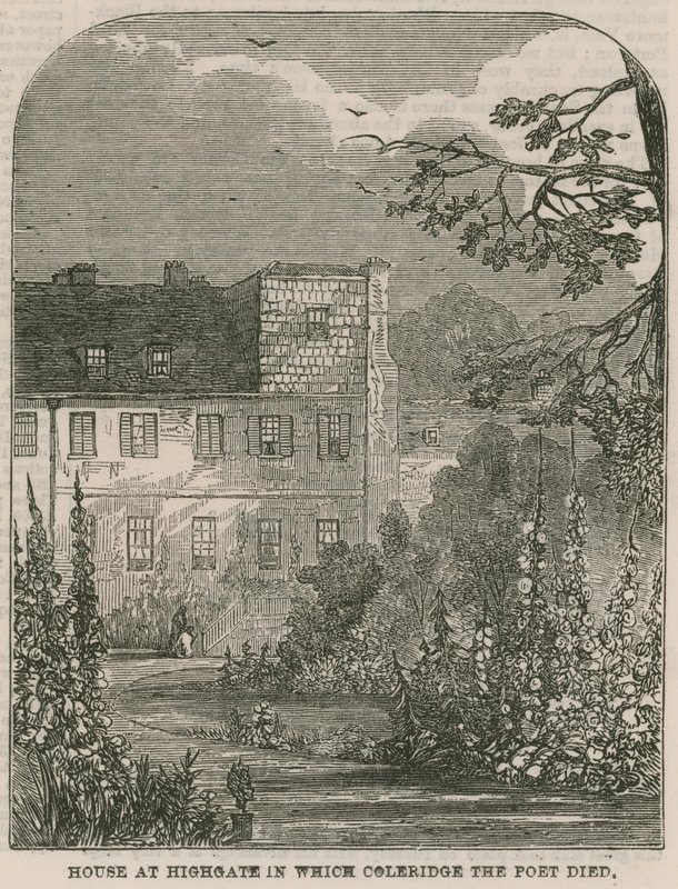 Huis in Highgate, Londen, waar de dichter Samuel Coleridge stierf door English School