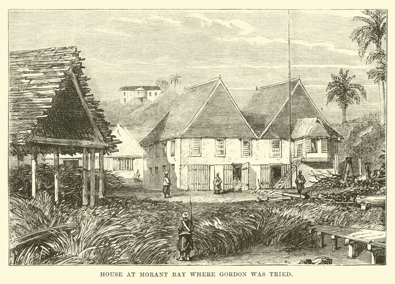Huis in Morant Bay waar Gordon werd berecht door English School