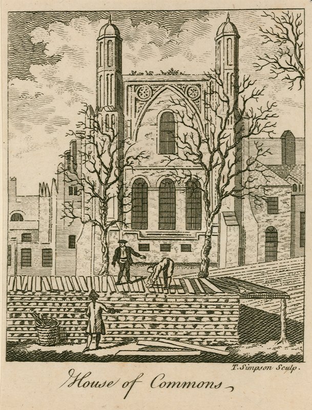 Lagerhuis, Westminster, Londen door English School