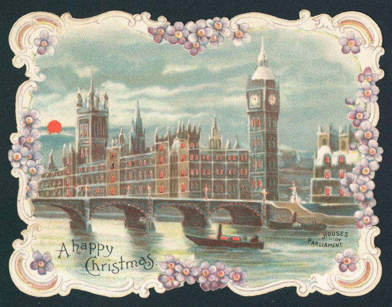 Houses of Parliament in de winter door English School