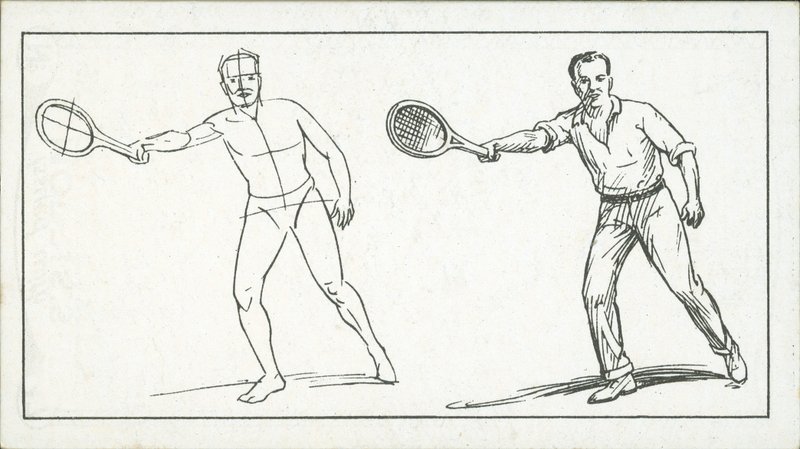 Hoe te schetsen: Figuur die tennis speelt door English School