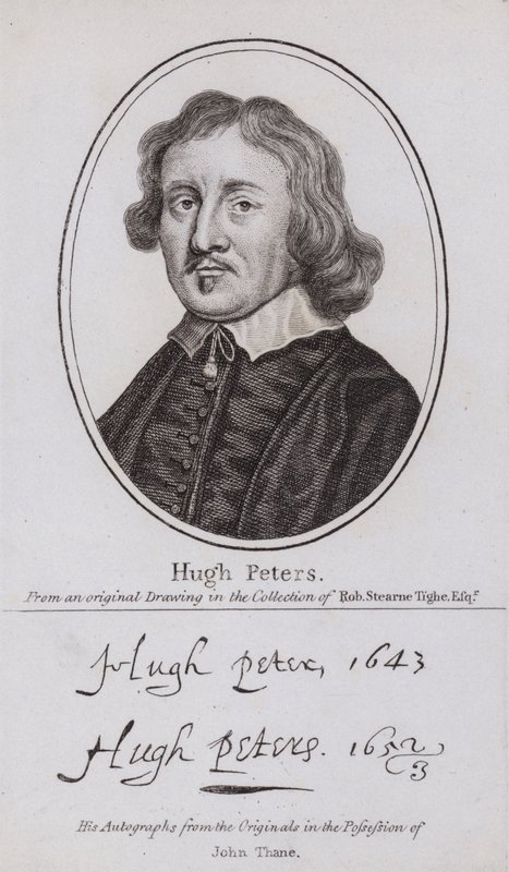 Hugh Peter, Engelse puriteinse predikant, politicus en parlementaire soldaat in de Burgeroorlog door English School