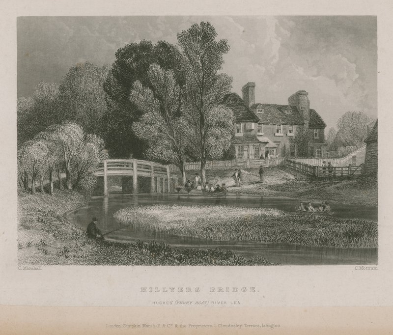 Hughes veerboot over de rivier de Lea door English School
