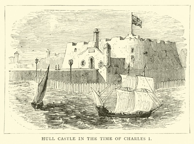 Hull Castle in de Tijd van Karel I door English School