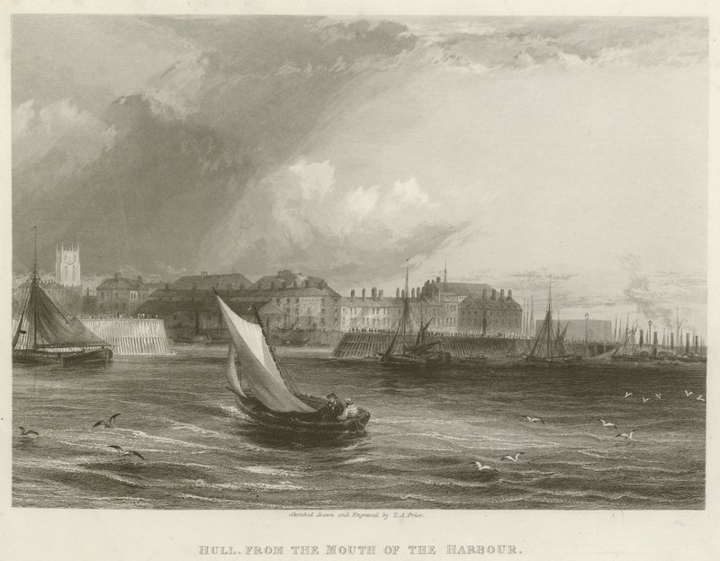 Hull, vanaf de monding van de haven door English School